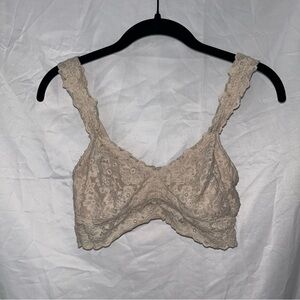 Aerie Bralette Lace Lined No Padding Wireless Long Line Full Coverage Bra